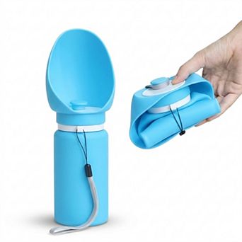 Portable Dog Water Bottle with Built-in Bowl Leakproof Travel Pet Water Dispenser for Dogs