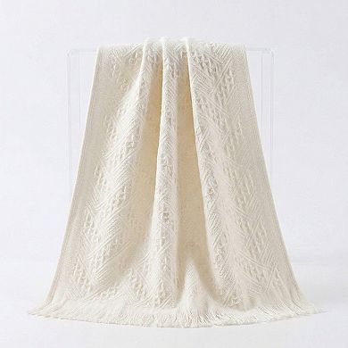 Textured Fringe Hand Towel 13x29 Inch Decorative Guest Towel Gift Ready