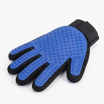 Dual Sided Pet Grooming Glove Cat Dog Deshedding Brush Bath Glove Hair Remover