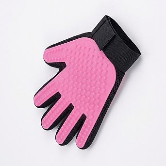 Dual Sided Pet Grooming Glove Cat Dog Deshedding Brush Bath Glove Hair Remover