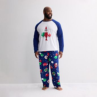 Big & Tall Jammies For Your Families® Elf On The Shelf Pajama Top & Pajama Bottoms Set