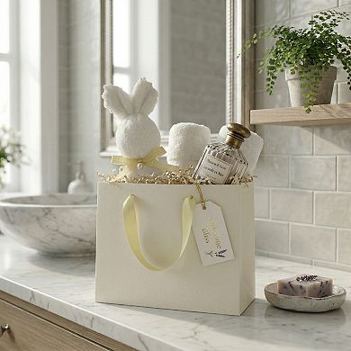 Bunny Shaped Washcloth 11.8 Inch Soft Plush Face Towel Gift Ready Design