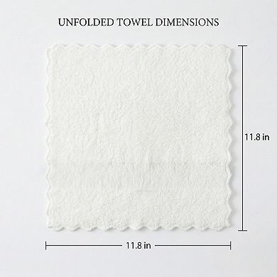 Bunny Shaped Washcloth 11.8 Inch Soft Plush Face Towel Gift Ready Design