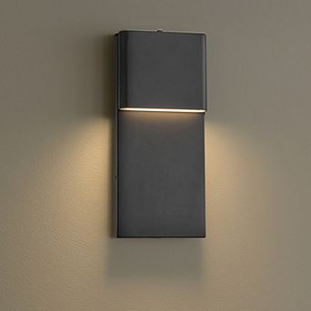1-Light H13 in Modern Simple Sqaure 10W Integrated LED Outdoor Wall Sconce with Dusk to Dawn Sensor