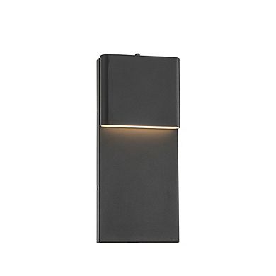 1-Light H13 in Modern Simple Sqaure 10W Integrated LED Outdoor Wall Sconce with Dusk to Dawn Sensor