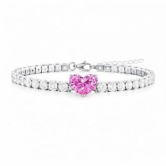 Crystal Heart Tennis Bracelets