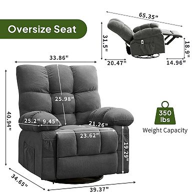 Oversized Rocker Recliner with Massage