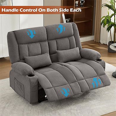 Modern Manual Reclining Loveseat