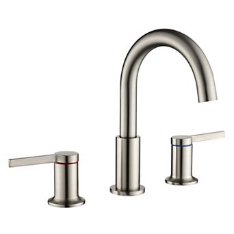 8 in Widespread Double-Handle Bathroom Sink Faucet With 360° Rotatable Spout