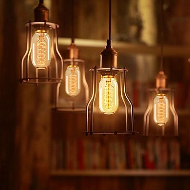Vintage T45 Edison Incandescent Bulb 40W Equivalent, E26 Base 2700K Soft White Dimmable, 4 Pack