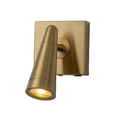 Rechargeable Cordless Wall Sconce USB-C LED Brass Spot Light with Remote and Stepless Touch Dimming