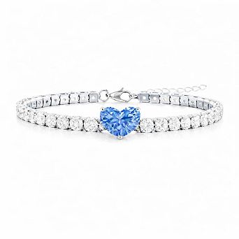 Crystal Heart Tennis Bracelets