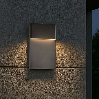 1-Light H15 in Modern Simple Sqaure 13W Integrated LED Outdoor Wall Sconce with Dusk to Dawn Sensor