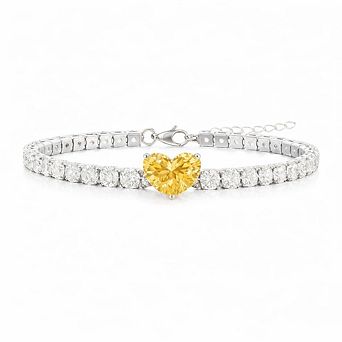 Crystal Heart Tennis Bracelets