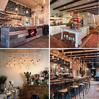 Vintage A19 Edison Incandescent Bulb 60W Equivalent, E26 Base 2700K Warm Glow Dimmable, 4 Pack