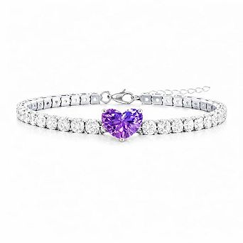 Crystal Heart Tennis Bracelets