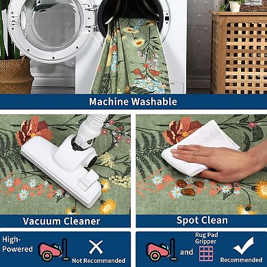 Soft Washable Non-Slip Modern Area Rug, Ultra-Thin Carpet for Home & Office