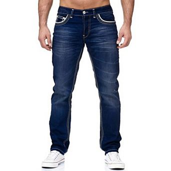 Men's Stretch Denim Jeans Classic Jeans, Street Style Regular Jeans Relaxed Fit Pants Comfy