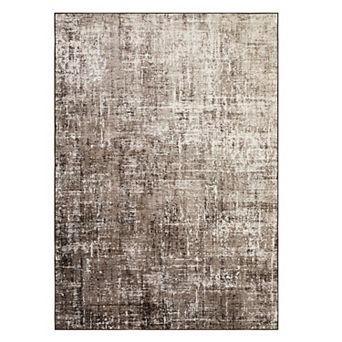 Machine Washable Vintage Area Rug, Non-Slip Low-Pile, Rubber-Backed Carpet for Home Decor