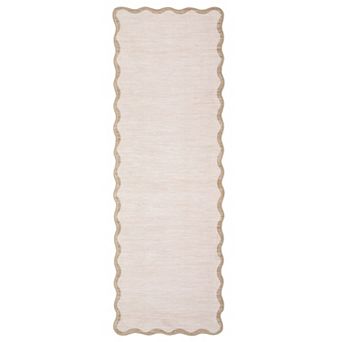 Scalloped Area Rugs, Washable, Non Slip, Ultra Soft, Low Pile, for Bedroom Living Room Nursery