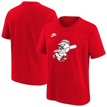 Youth Nike Red Cincinnati Reds Cooperstown Collection Team Logo T-Shirt