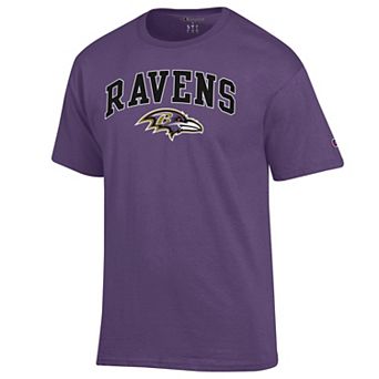 Men's Champion Purple Baltimore Ravens Arch Over Logo T-Shirt