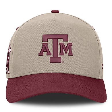 Men's Fanatics Stone/Maroon Texas A&M Aggies Veteran Two-Tone Adjustable Hat