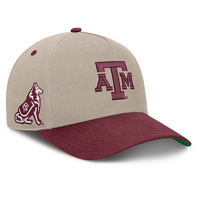 Men's Fanatics Stone/Maroon Texas A&M Aggies Veteran Two-Tone Adjustable Hat