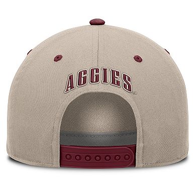 Men's Fanatics Stone/Maroon Texas A&M Aggies Veteran Two-Tone Adjustable Hat