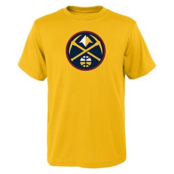 Youth Outerstuff Yellow Denver Nuggets Primary Logo T-Shirt