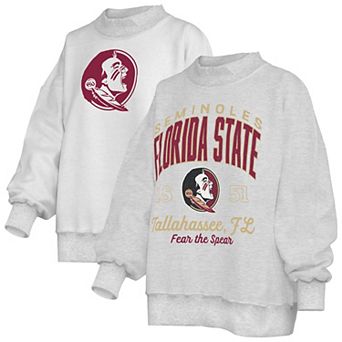 Women's Pressbox Heather Gray Florida State Seminoles Reversible Sweatshirt
