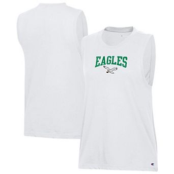 Women's Champion White Philadelphia Eagles Muscle Tank Top