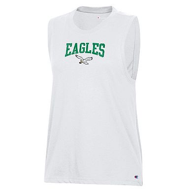 Women's Champion White Philadelphia Eagles Muscle Tank Top