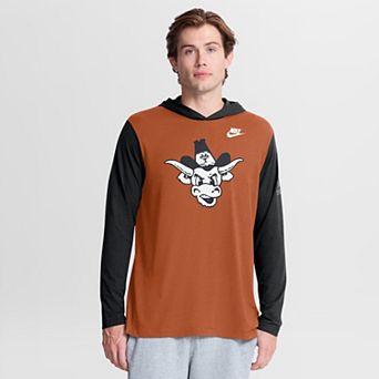 Men's Nike Texas Orange/Black Texas Longhorns Campus Legacy Tri-Blend Long Sleeve Hooded T-Shirt
