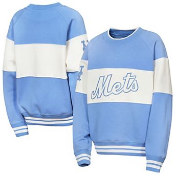 Youth Outerstuff Blue New York Mets Ultimate Pastels On Base Sweatshirt