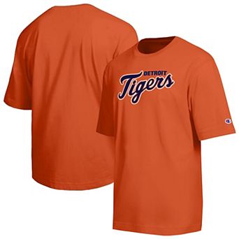 Men's Champion Orange Detroit Tigers All Star Chenille Wordmark T-Shirt