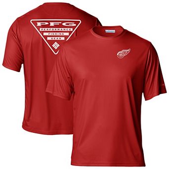 Men's Red Detroit Red Wings Terminal Tackle Omni-Shade T-Shirt
