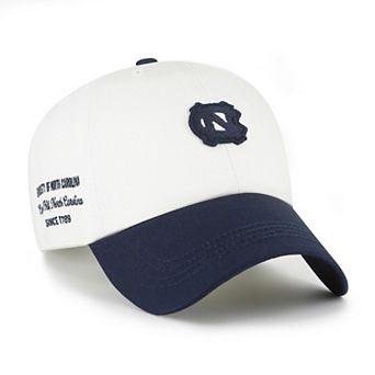 Men's '47 White/Navy North Carolina Tar Heels Contemporary Basics Two Tone Clean Up Adjustable Hat