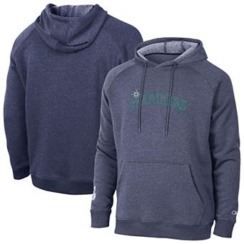 Men's Champion Navy Seattle Mariners Triumph Tri-Blend Raglan Hoodie