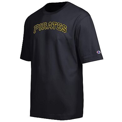 Men's Champion Black Pittsburgh Pirates All Star Chenille Wordmark T-Shirt