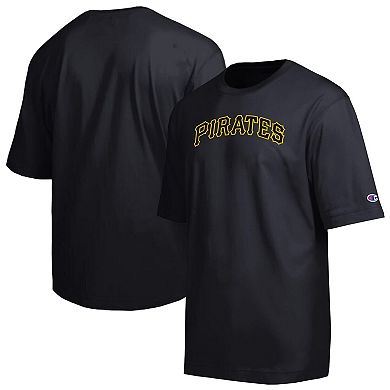 Men's Champion Black Pittsburgh Pirates All Star Chenille Wordmark T-Shirt