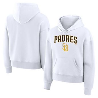 Women's Fanatics White San Diego Padres Lockup Legacy Fleece Hoodie