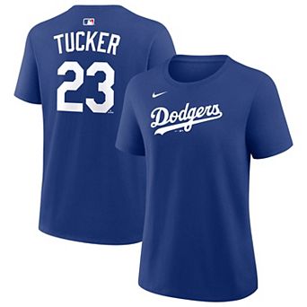 Women's Nike Kyle Tucker Royal Los Angeles Dodgers Name & Number T-Shirt