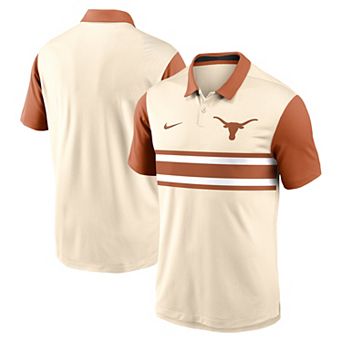 Men's Nike Natural/Texas Orange Texas Longhorns Vapor Primary Logo Dri-FIT Polo