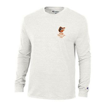 Men's Champion White Baltimore Orioles Cooperstown Winning Tradition Tri-Blend Long Sleeve T-Shirt