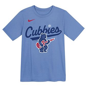 Preschool Nike Light Blue Chicago Cubs Electric Bear Alternate T-Shirt