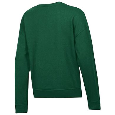 Women's Champion Green Green Bay Packers Powerblend Fleece Sweatshirt