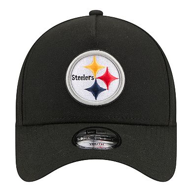 Youth New Era Black Pittsburgh Steelers 9FORTY A-Frame Adjustable Hat
