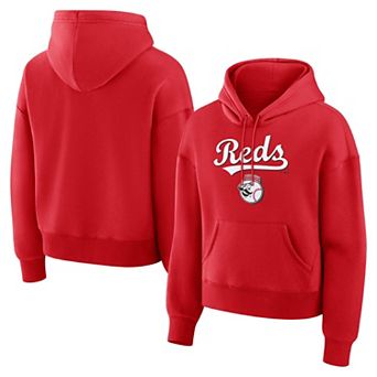 Women's Fanatics Red Cincinnati Reds Lockup Legacy Fleece Hoodie