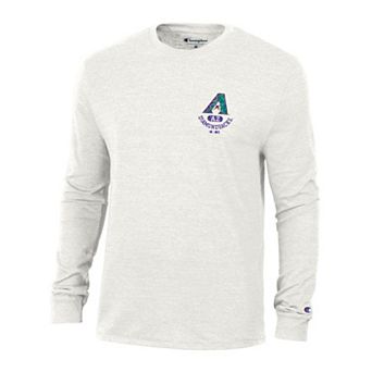 Men's Champion White Arizona Diamondbacks Cooperstown Winning Tradition Tri-Blend Long Sleeve T-Shirt